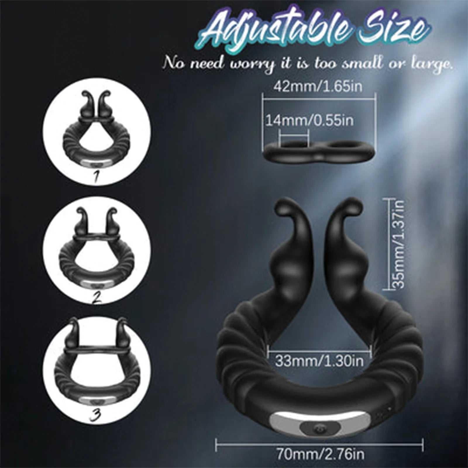 10 Vibration Adjustable Waterproof Cock Ring