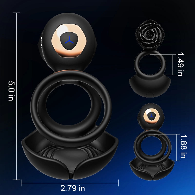 3 in 1 Multi-function Vibrating Cock Ring