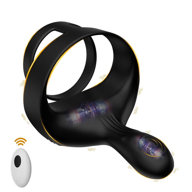 Wireless Remote Control Cock Ring Penis Testicle Vibrator