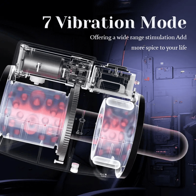 Dual-end Rotating Vibrating Blowjob Male Stroker Machine Waterproof