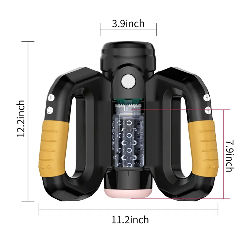10 Rotating Thrusting Handle Male Stroker with Phone Holder