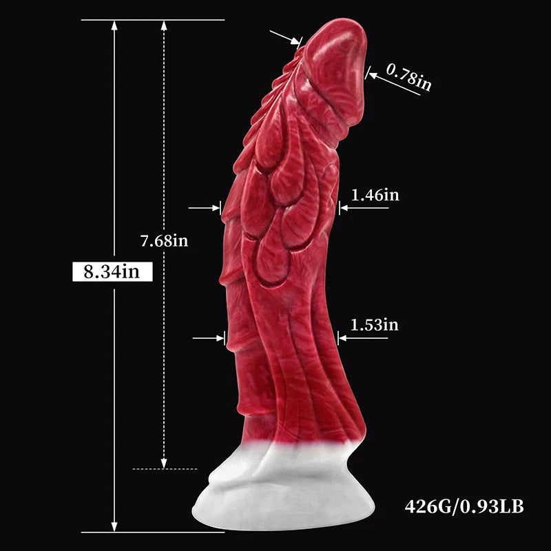 Pointed Silicone Dragon Dildo 8.34 Inch