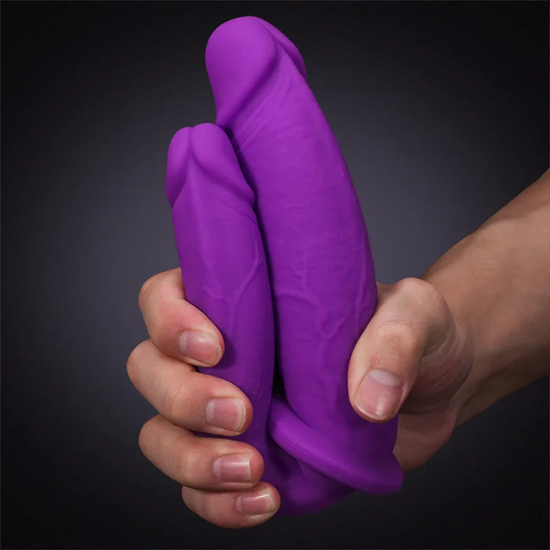 Purple Silicone Double-Ended Dildo 12 Inch
