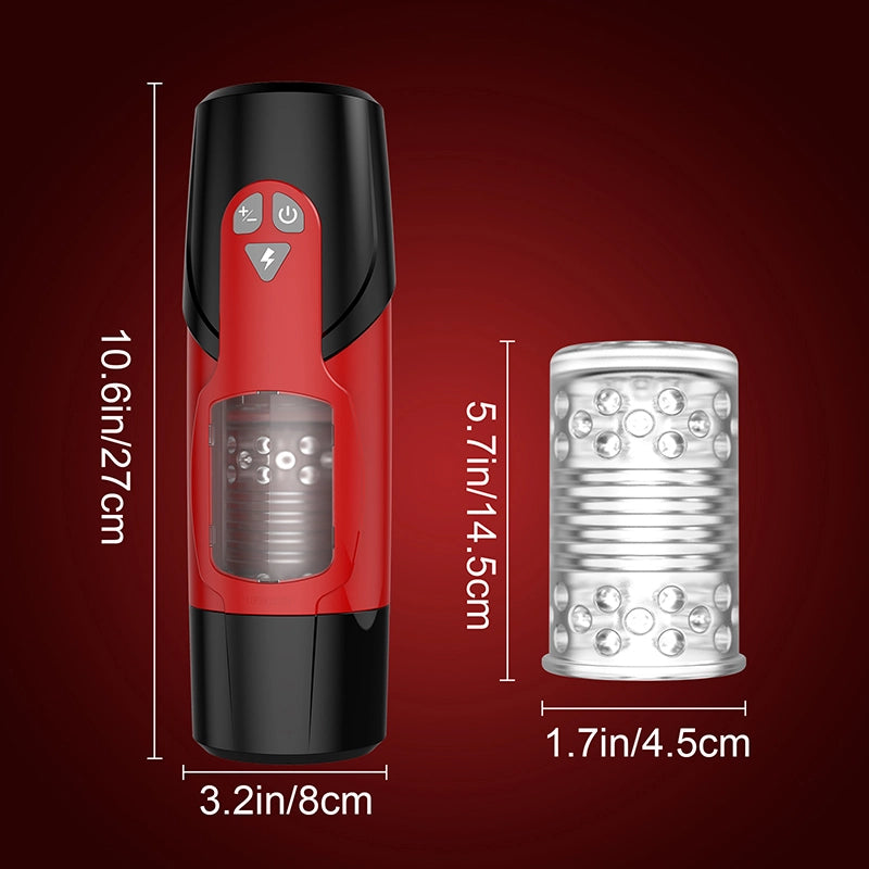 Rotation Telescopic Hands-Free Suction Cup Base Male Masturbator