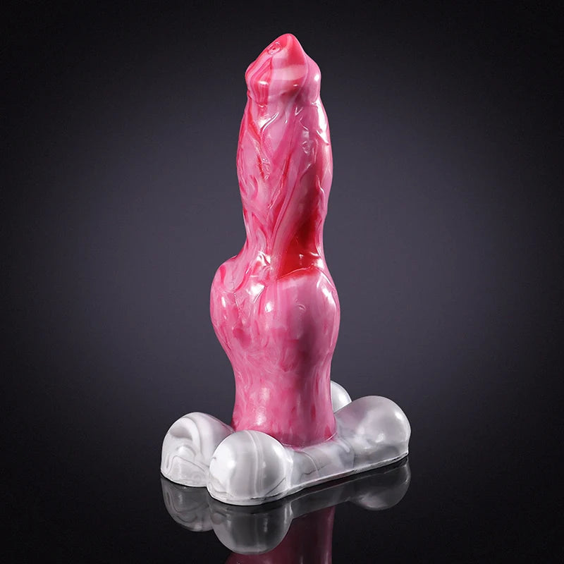 Silicone Big Knot Dog Dildo 9.05 Inch