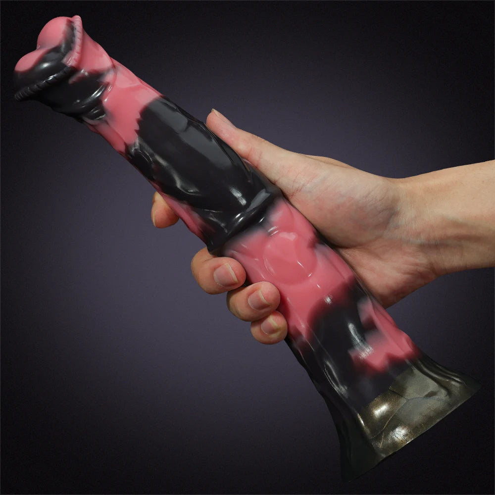 Trumpet Head Silicone Horse Dildo 12 Inch