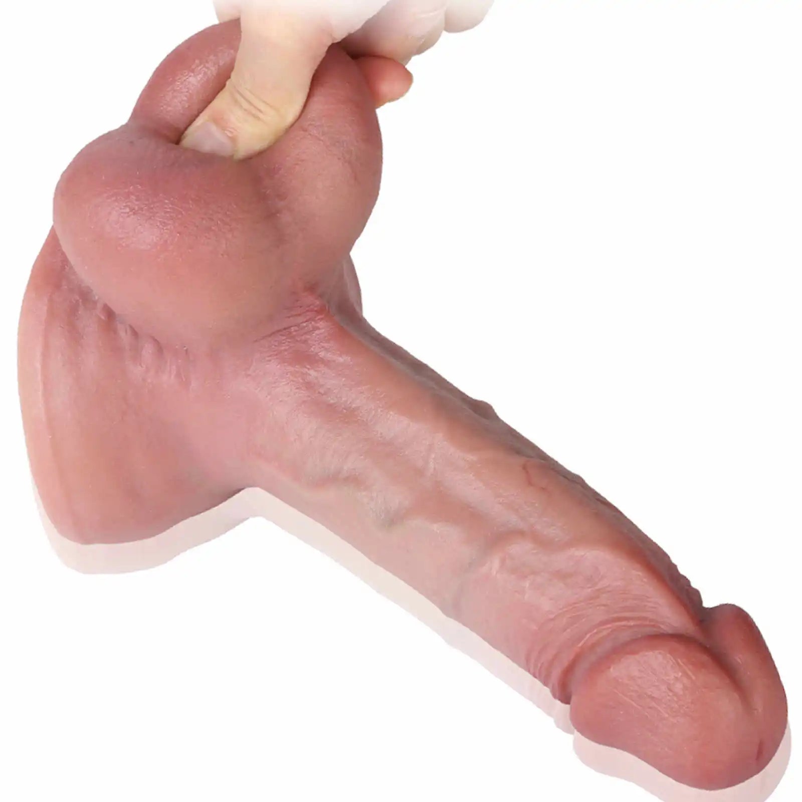 Ultra Realistic Silicone Flesh Dildo with Balls 8 Inch