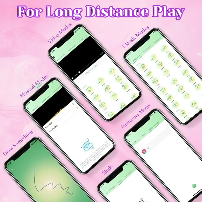 7 Vibrating APP Remote Wearable Vibrator with Magnetic Clip