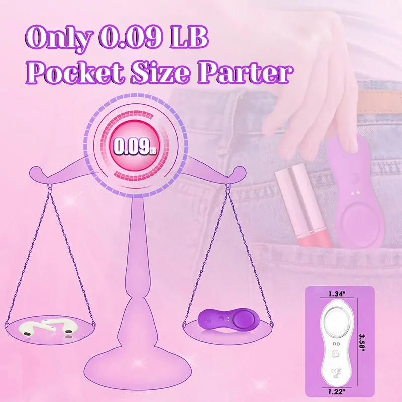7 Vibrating APP Remote Wearable Vibrator with Magnetic Clip
