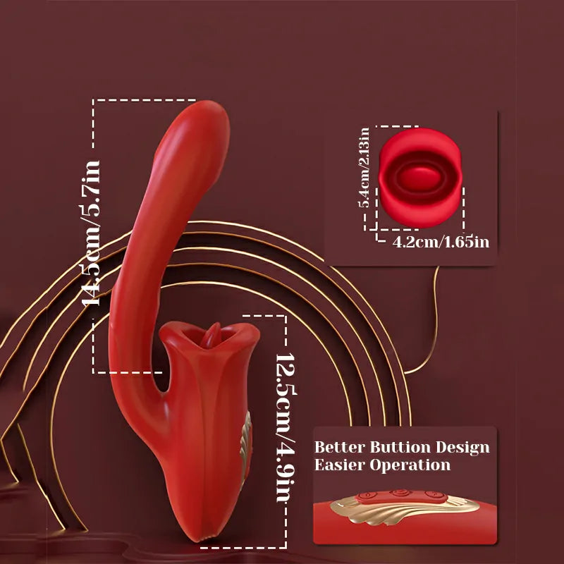 3 In 1 Licking Vibration Tapping Clit Vibrator