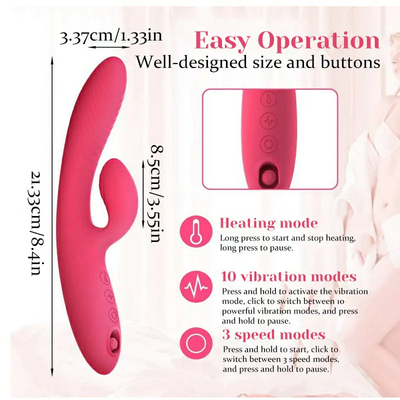 10 Vibrations & 5 Sucking Modes Rechargeable Silicone Clit Vibrator