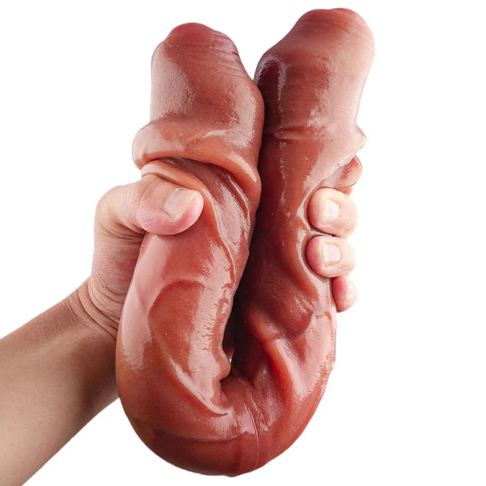Realistic Sliding Skin Double Sided Dildo 15.7 Inch
