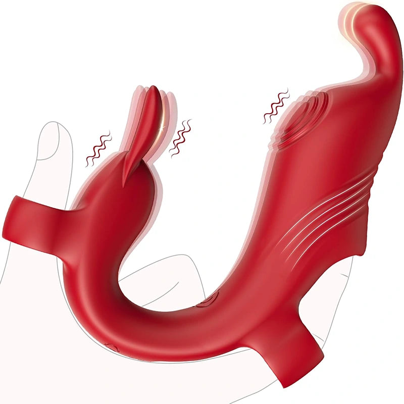 10 Powerul Vibration Modes Wearable Finger Vibrator