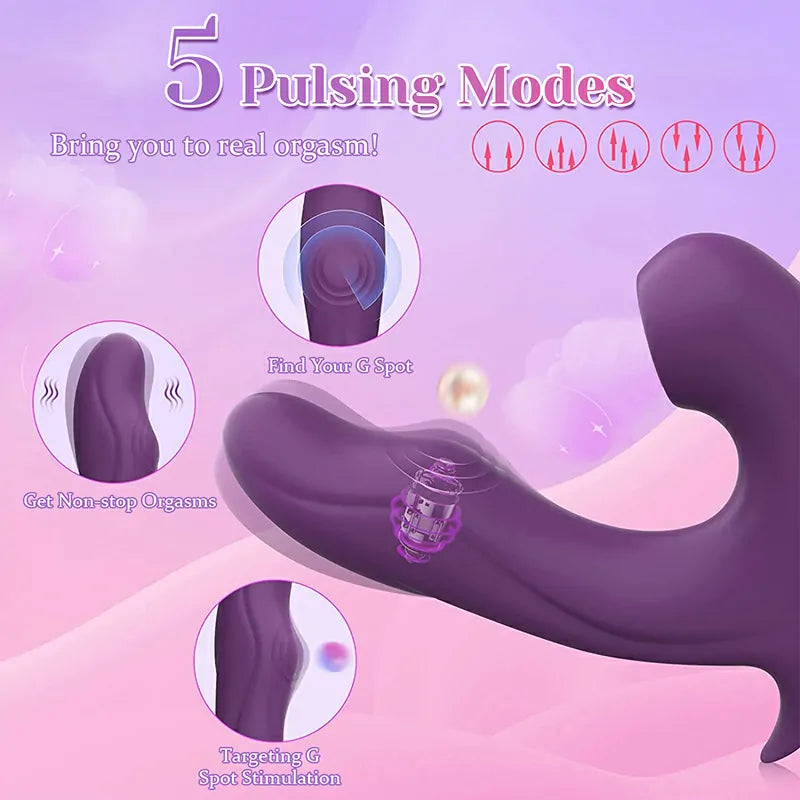 Portable 10 Vibration Slap Sucking G Spot Vibrator