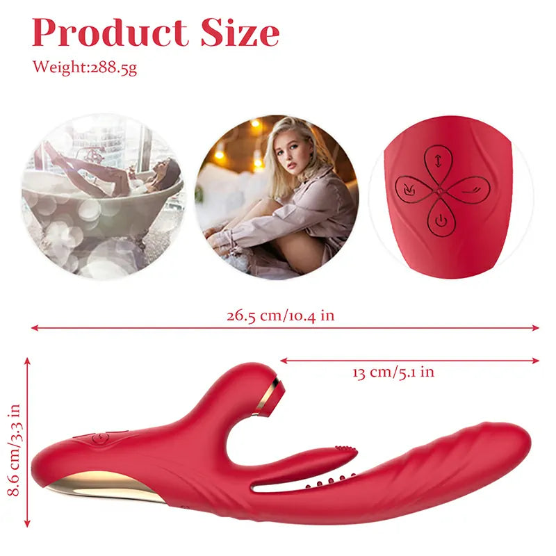 3 in 1 Powerful Vibrating Sucking Stimulation G Spot Vibrator