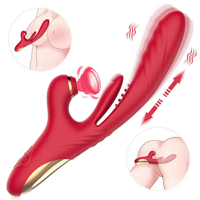 3 in 1 Powerful Vibrating Sucking Stimulation G Spot Vibrator