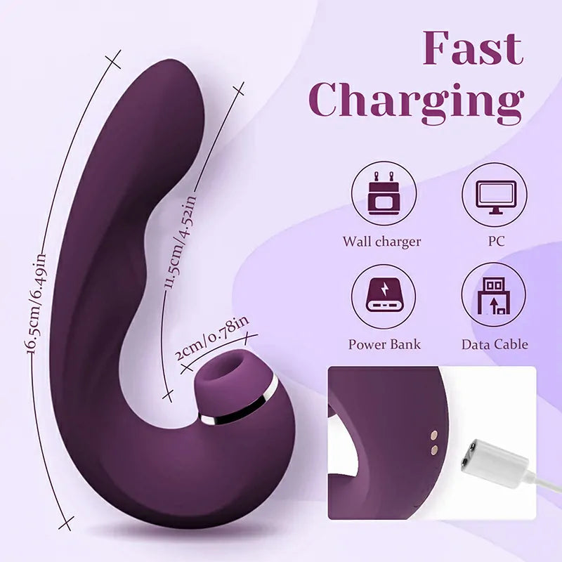 3 In 1 Sucking Vibration Waterproof G Spot Vibrator