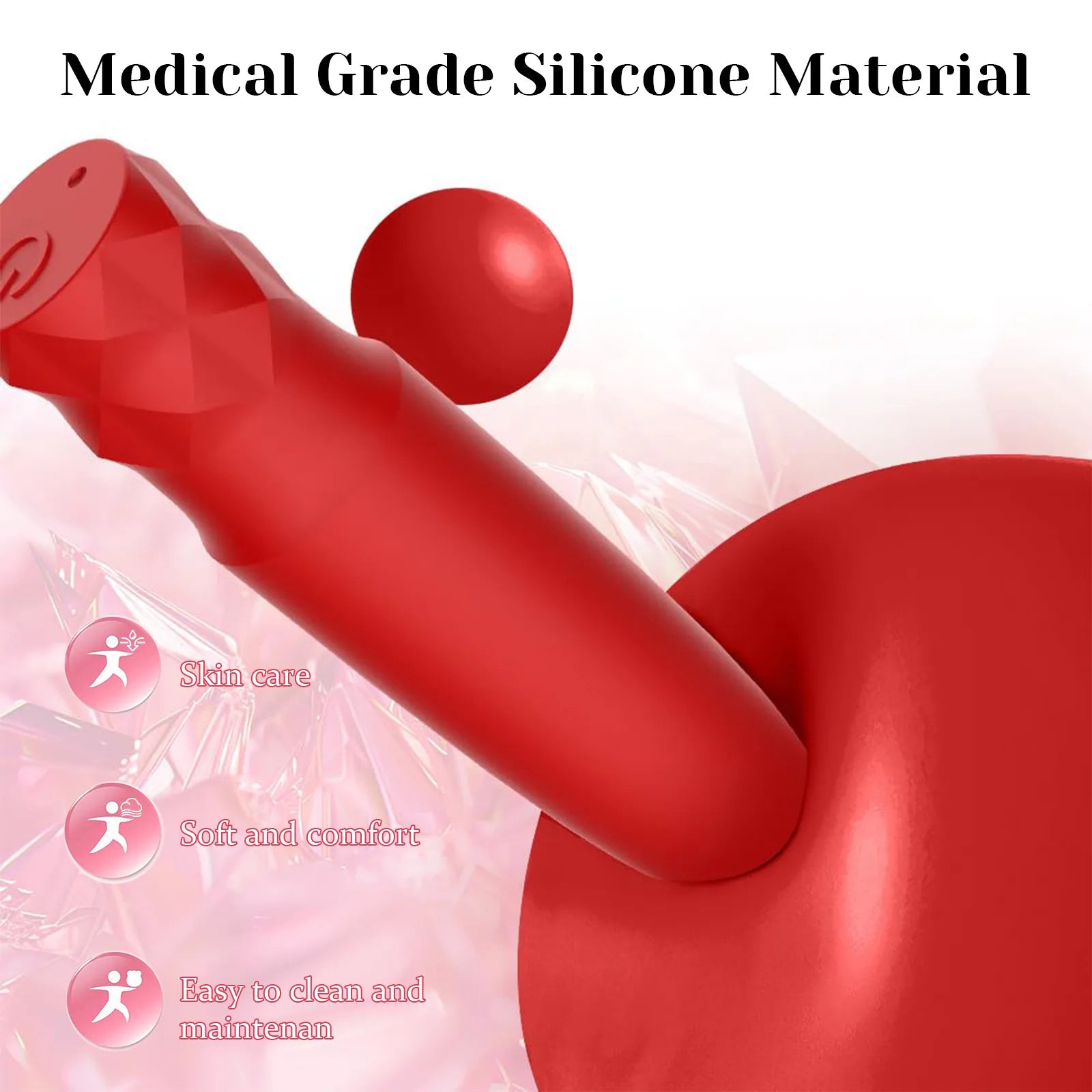 10 Powerful Vibrating Modes Rechargeable Lipstick Vibrator