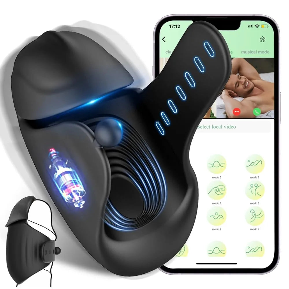 9 Vibration App Control Waterproof Adjustable Glans Trainer
