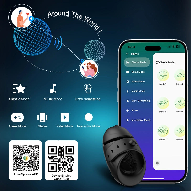 9 Vibration App Control Waterproof Adjustable Glans Trainer