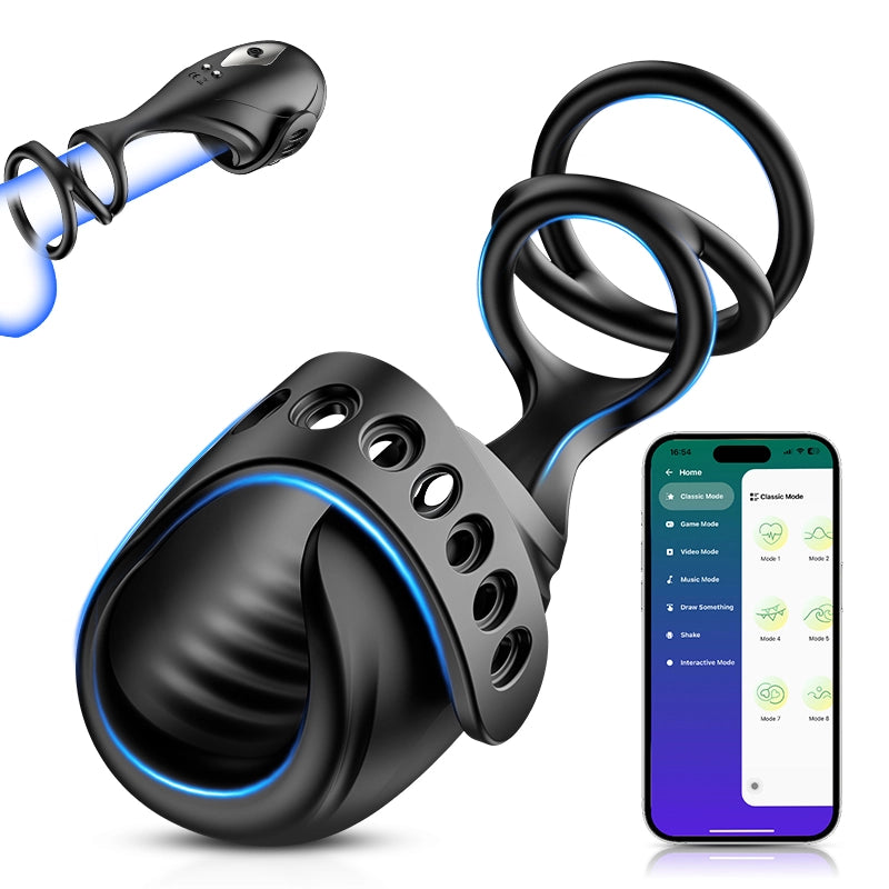App Control 9 Vibration Glans Trainer with Soft Penis Ring