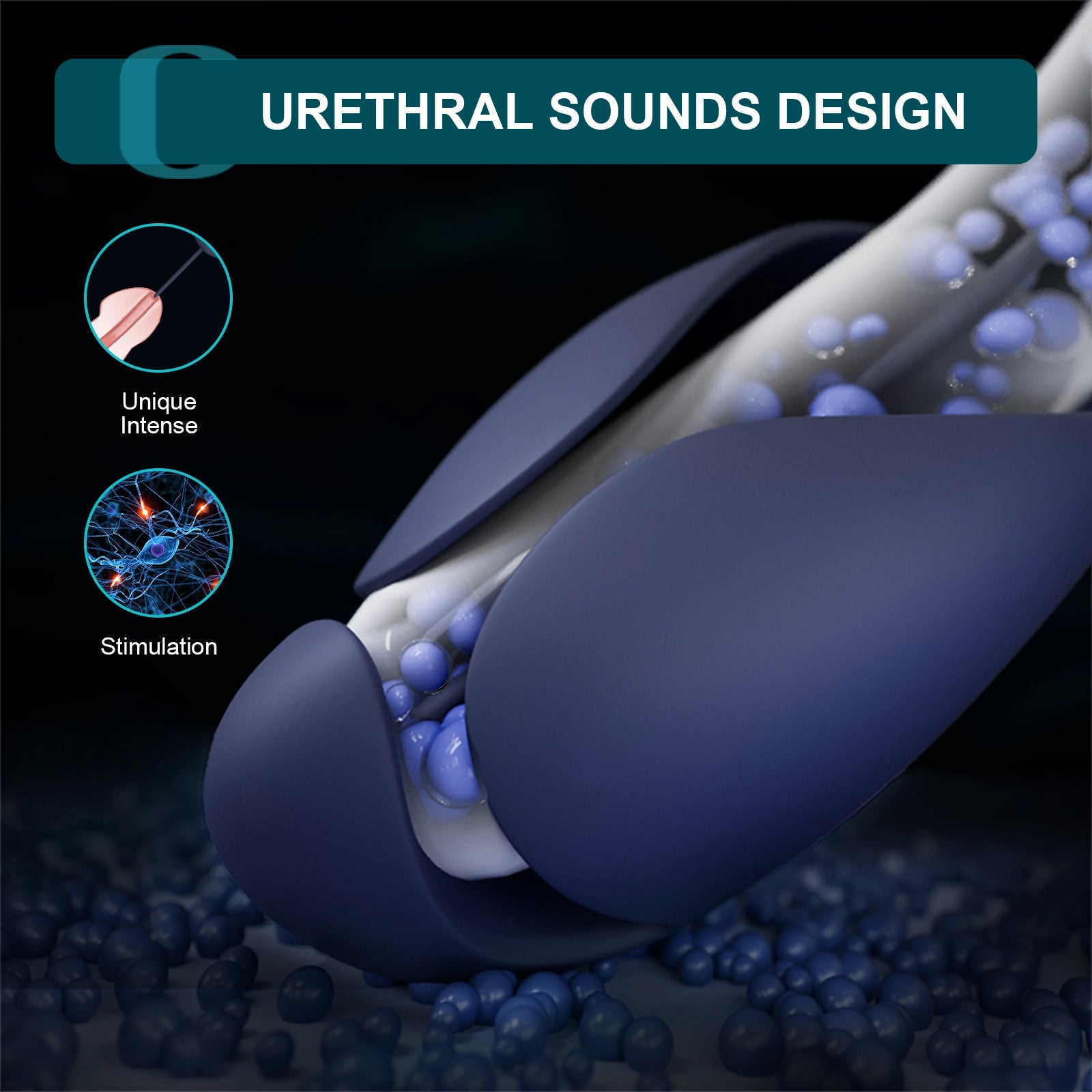 10 Vibration Unique Glans Trainer with Urethral Sounds Design