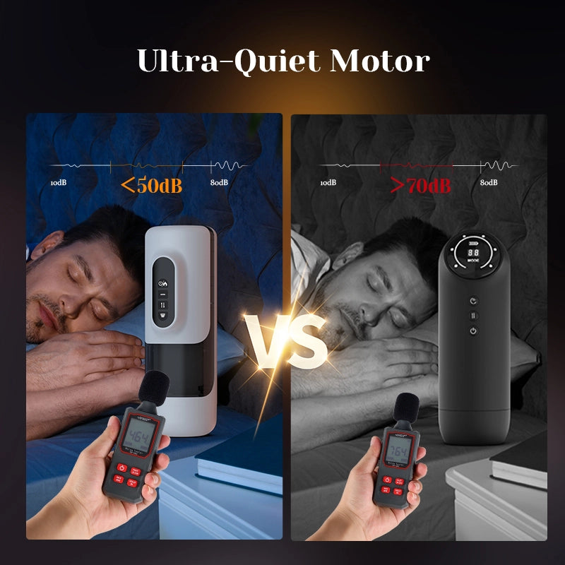 6 In 1 Thrusting Vibrating Heated Male Masturbator with Silicone Sleeve