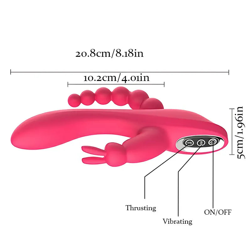3 In 1 Rabbit Vibrator with 7 Vibration Modes