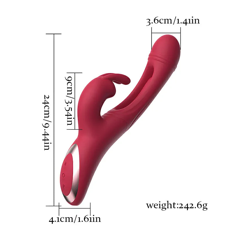 12 Tapping & Vibrating Modes Rabbit Vibrator