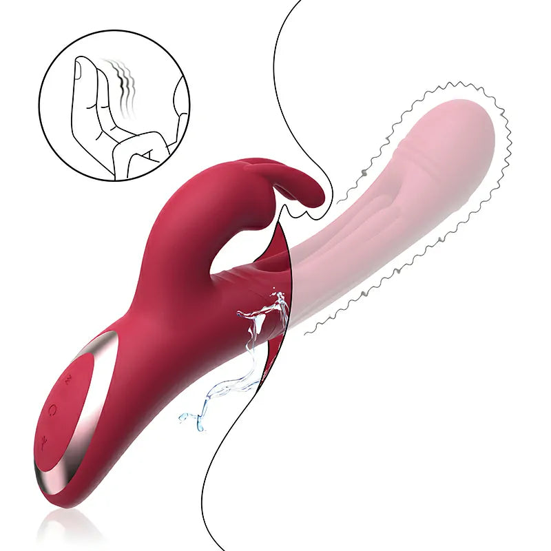 12 Tapping & Vibrating Modes Rabbit Vibrator