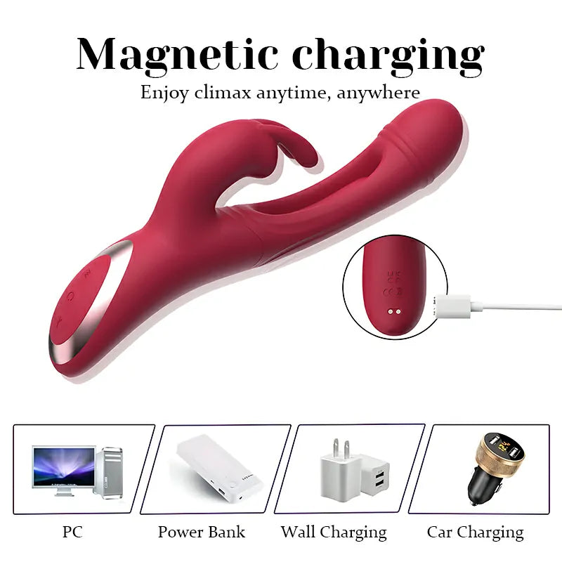 12 Tapping & Vibrating Modes Rabbit Vibrator