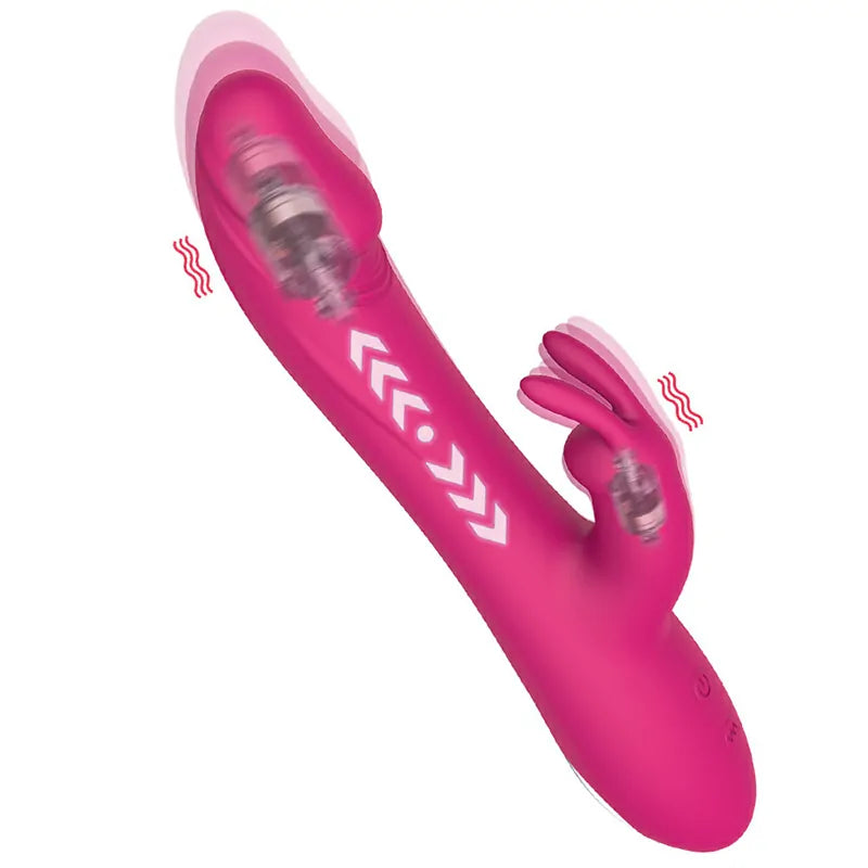 10 Vibration & 3 Thrust Modes Realistic Glans Rabbit Vibrator