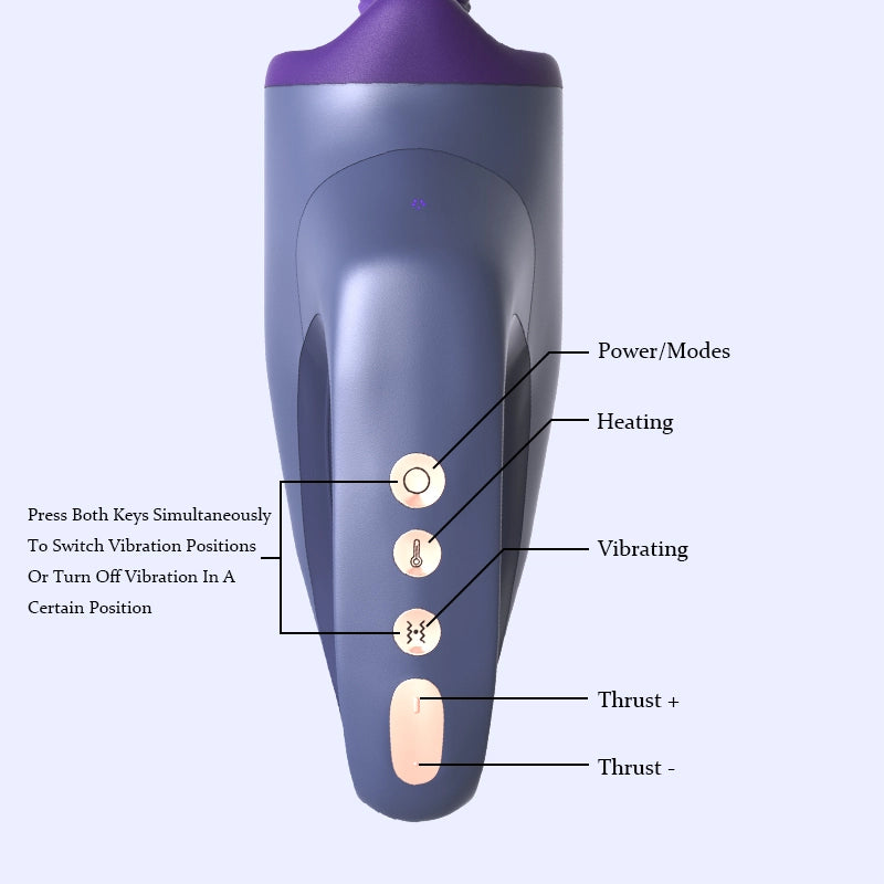 Portable Wearable Telescopic Vibration Heating Sex Machine
