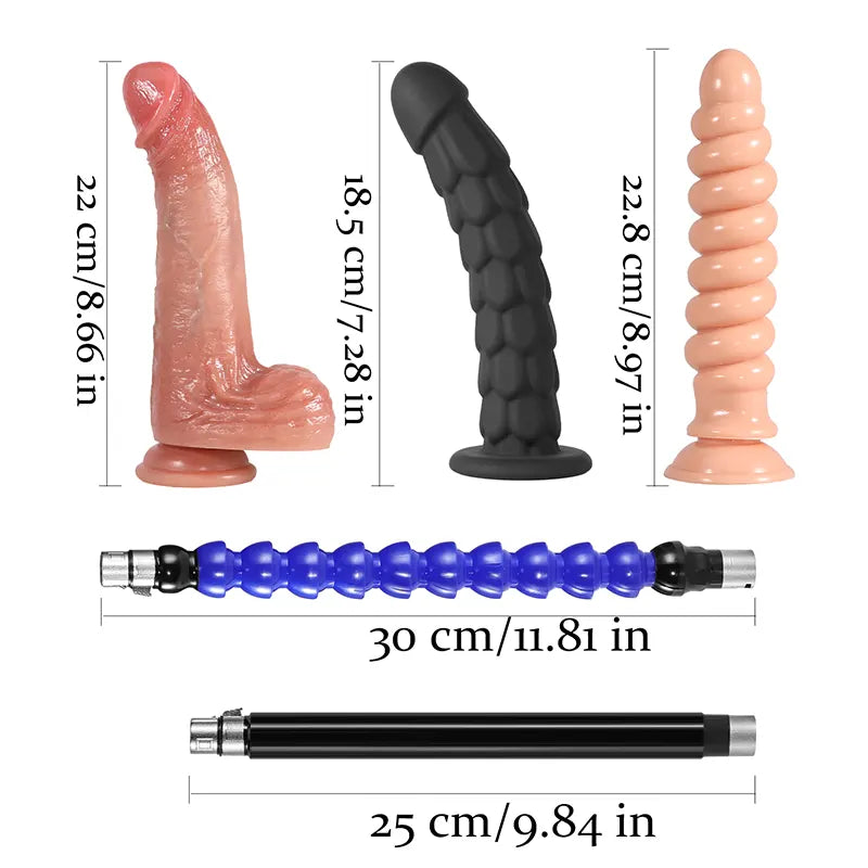 Sex Machine Bundle for Women with 3 Dildos