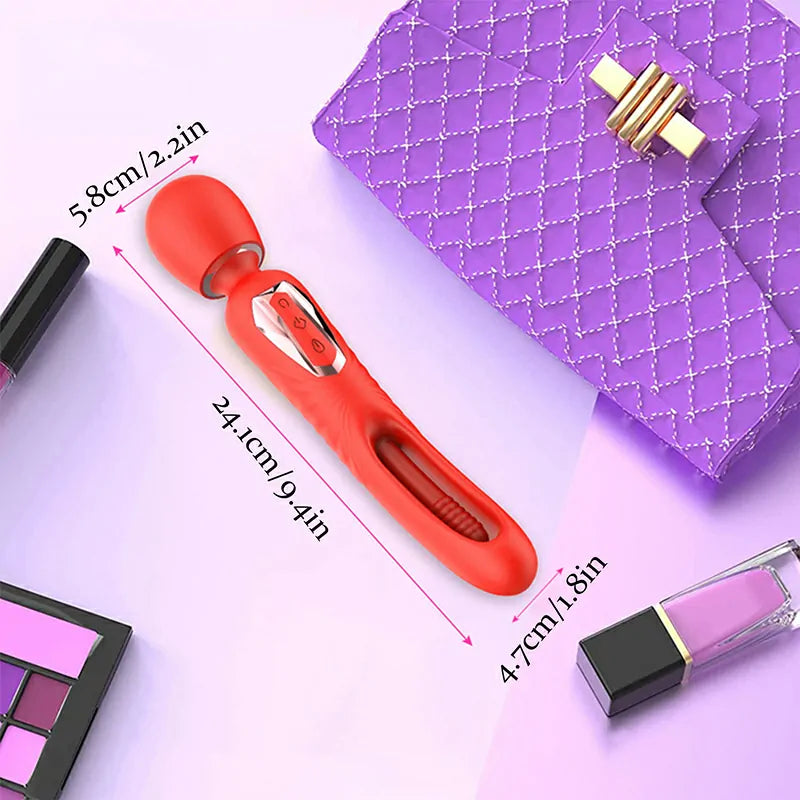 2 In 1 Powerful Vibration & Flapping Wand Vibrator